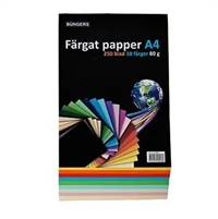 Farvet kopipapir 80g 250 stk 10 farver